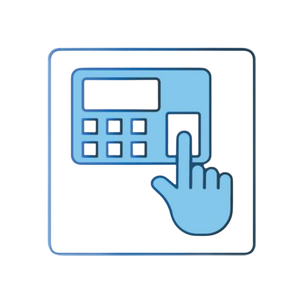 FVL Minimalist fingerprint scanner line icon png